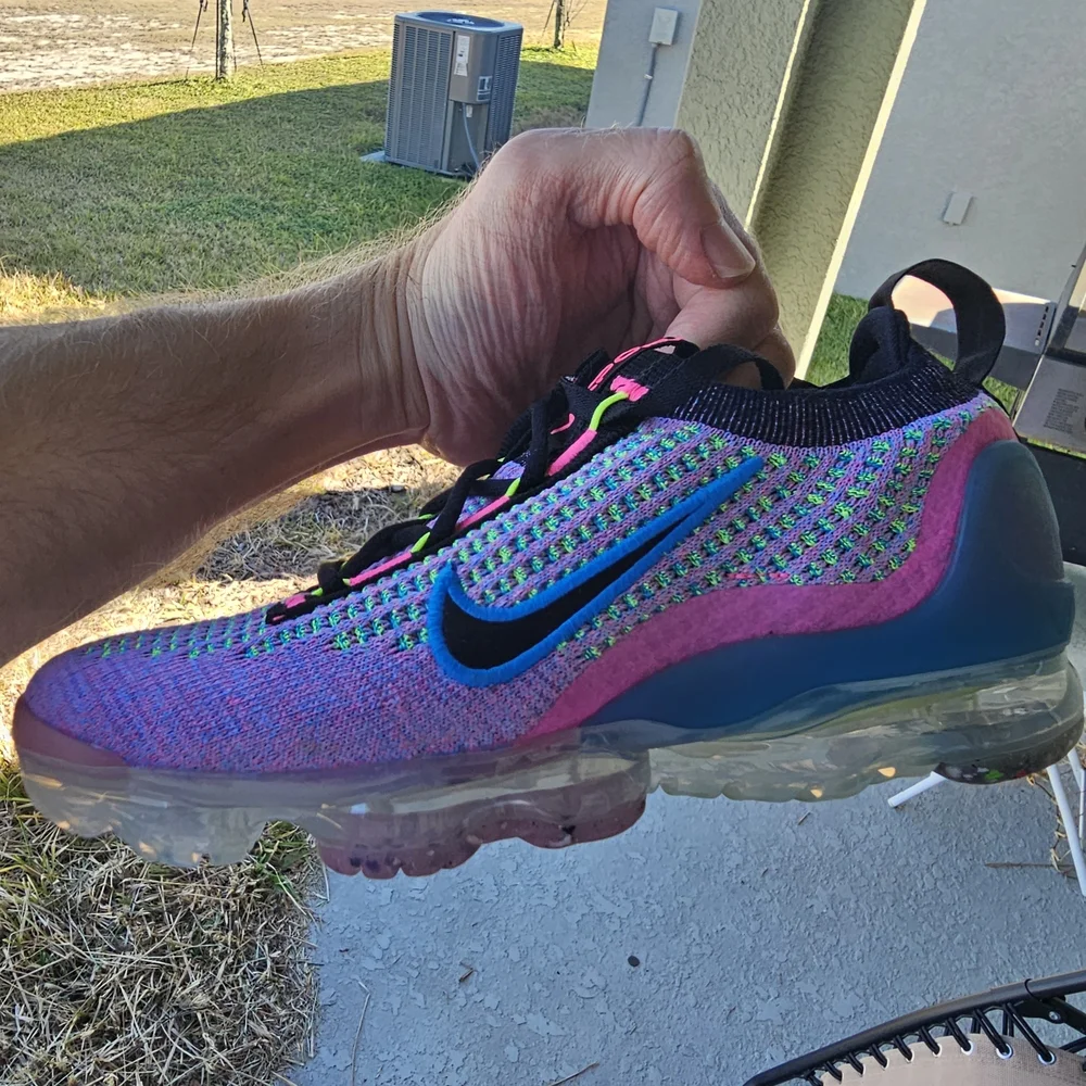 Size 6 Women's - Nike VaporMax 2021 Flyknit Pink Blast Photo Blue